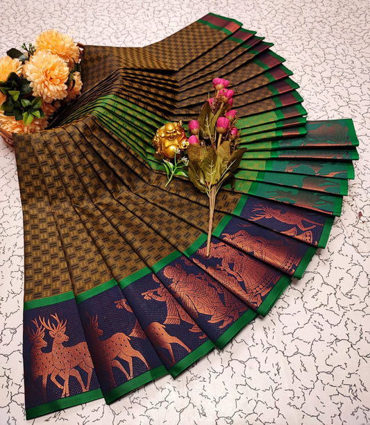 Kalai Tex 3D emboss Poonthamil Saree (PTS048)