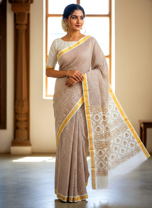 Kalai Tex Kerala Cotton Sarees - KP010