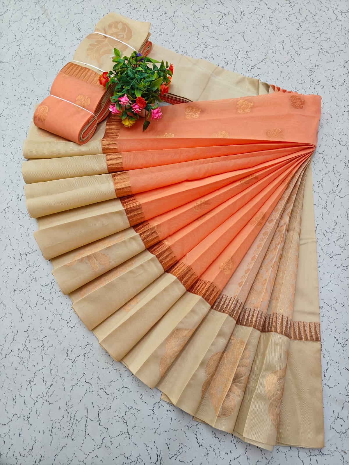 Kalai Tex Kottanj Border Silk Cotton Saree (KS012)