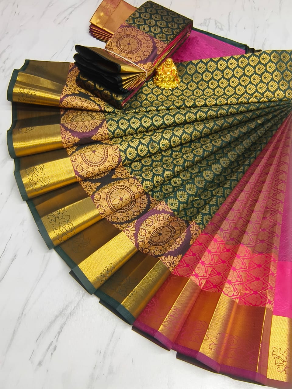 Elite Bridal Wedding Semi Silk Saree | EBW010