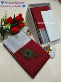 Kalai Tex Silver Border Silk Saree (SB011)