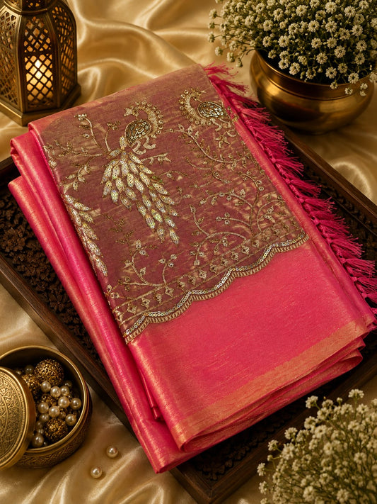 PREMIUM SATIN SPACE SILK SAREES | SSS001