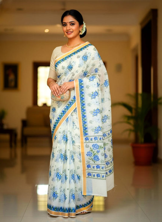 Kalai Tex Kerala Cotton Sarees -  KP017