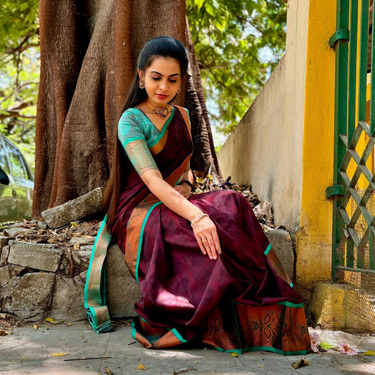 Kalai Tex 3D emboss Poonthamil Saree (PTS051)