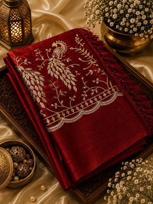 PREMIUM SATIN SPACE SILK SAREES | SSS006