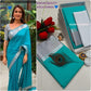 Kalai Tex Silver Border Silk Saree (SB014)