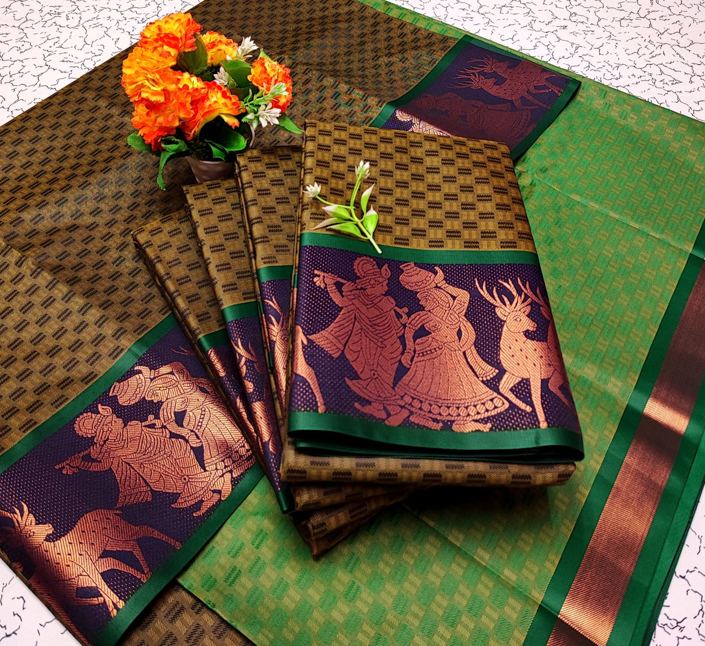 Kalai Tex 3D emboss Poonthamil Saree (PTS048)