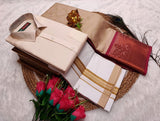 Semi Silk Saree With Cotton Dhoti & Shirt Combo – Perfect Wedding & Couple Combo (CC013)