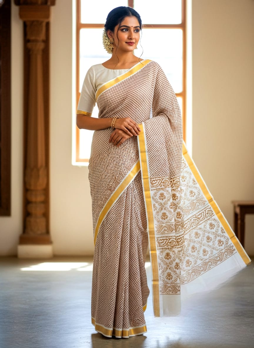 Kalai Tex Kerala Cotton Sarees -  KP010