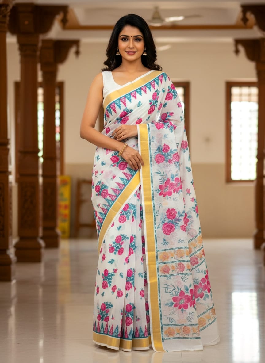Kalai Tex Kerala Cotton Sarees -  KP013