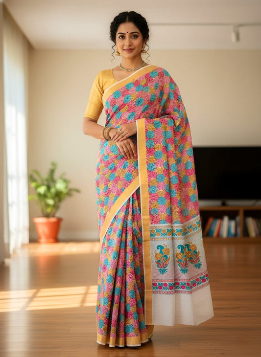Kalai Tex Kerala Cotton Sarees -  KP016