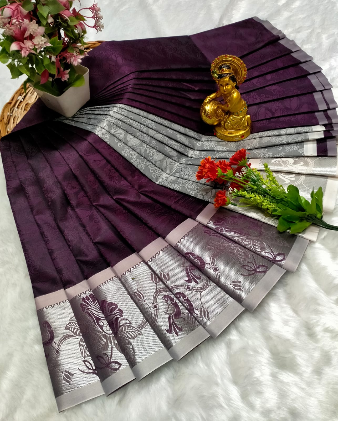 Kalai Tex 3D emboss Poonthamil Saree (PTS038)