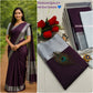 Kalai Tex Silver Border Silk Saree (SB010)
