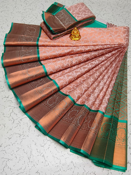 Elite Bridal Wedding Semi Silk Saree | EBW001