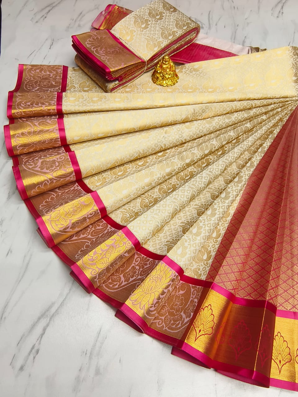Elite Bridal Wedding Semi Silk Saree | EBW002