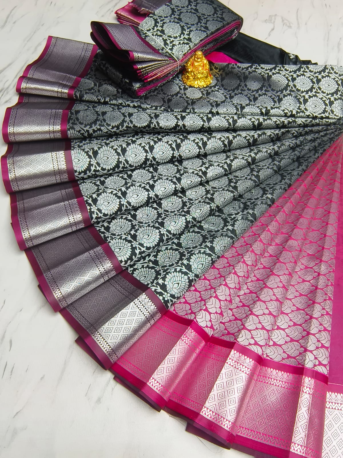 Elite Bridal Wedding Semi Silk Saree | EBW005