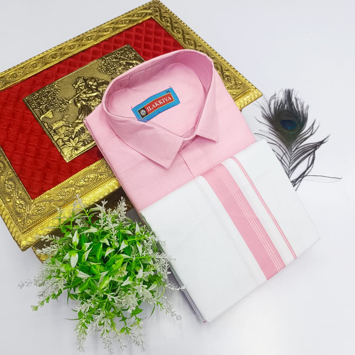 Signature Cotton Dhoti & Shirt Set | CDS-002