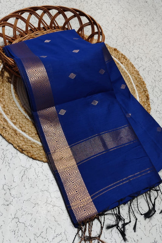 Diamond Pattern Silk Cotton Saree -  ND17