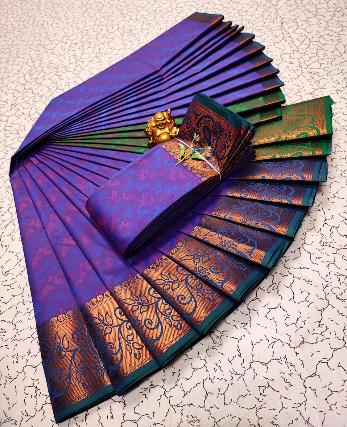 3D Emboss Semi Silk Sarees - KES01