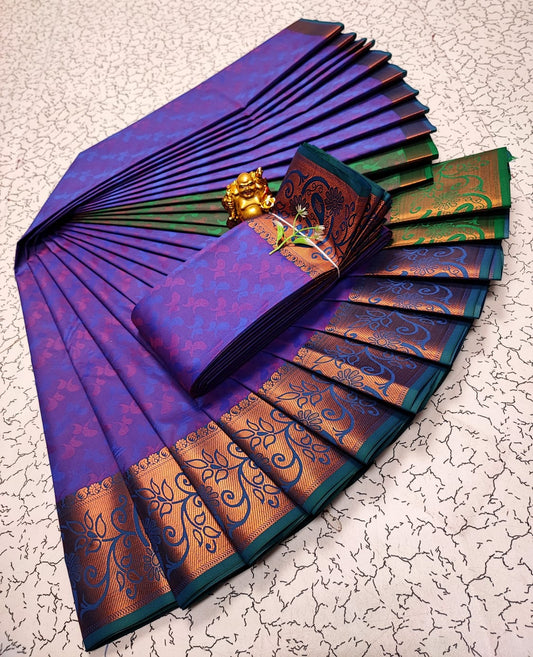 3D Emboss Semi Silk Sarees - KES01