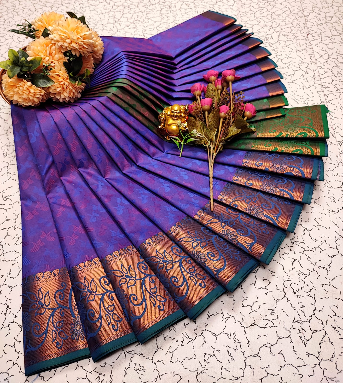 3D Emboss Semi Silk Sarees - KES01