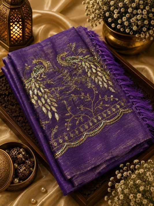 PREMIUM SATIN SPACE SILK SAREES | SSS011