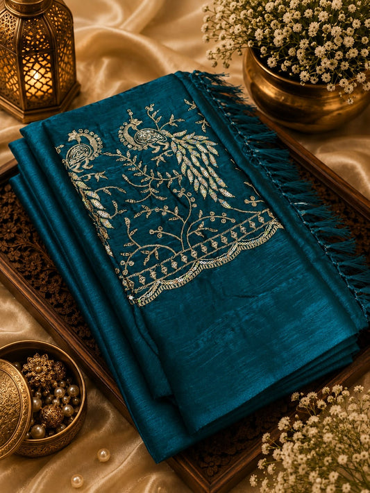 PREMIUM SATIN SPACE SILK SAREES | SSS007