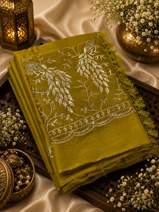 PREMIUM SATIN SPACE SILK SAREES | SSS008