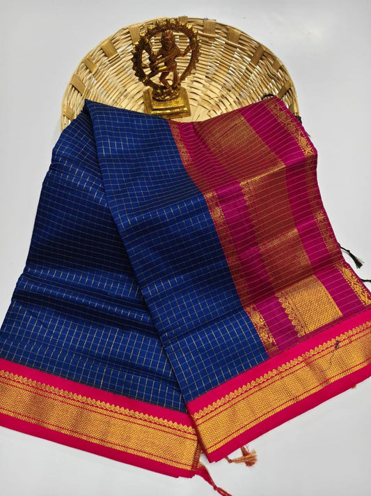 Kalai Tex Checked Kalyani Cotton Saree KC019