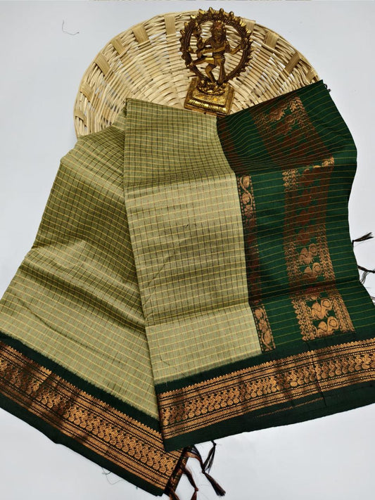 Kalai Tex Checked Kalyani Cotton Saree KC026